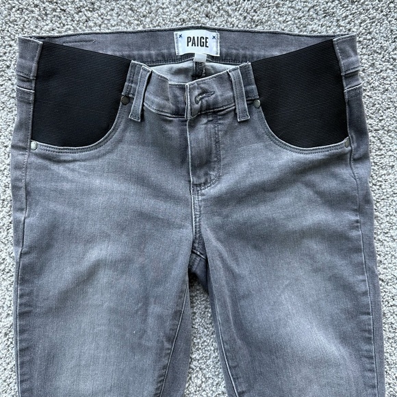 Paige Transcend Verdugo ultra skinny grey silvie maternity jeans 25 - Picture 4 of 9